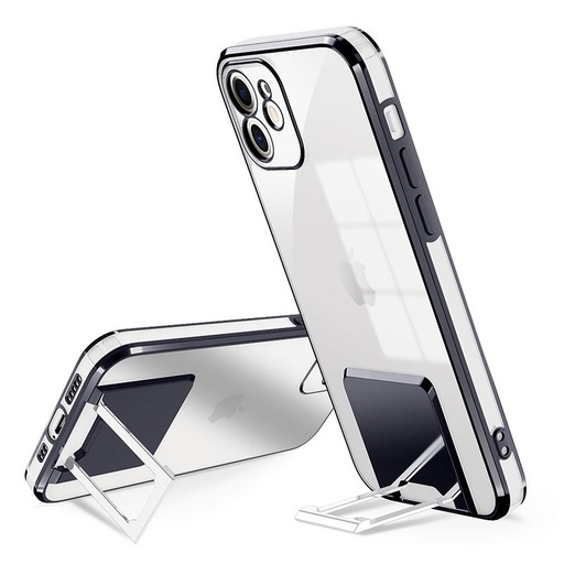Apple iPhone 7/8/SE 2020/SE 2022 luxury s opěrkou zadní kryt (Černá)