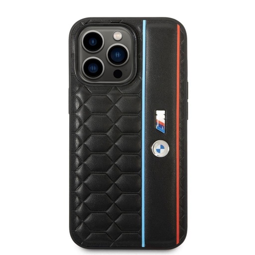 Apple iPhone 14 Pro BMW M Hexagon vzorovaný pouzdro (Černá) - BMHCP14L22PGVK