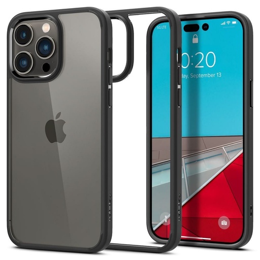 Apple iPhone 14 Pro Spigen ultra hybrid prémiový zadní kryt (Černá)