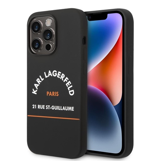 Apple iPhone 14 Pro Karl Lagerfeld Rue St Guillaume pouzdro (Černá) – KLHCP14LSRSGHLK