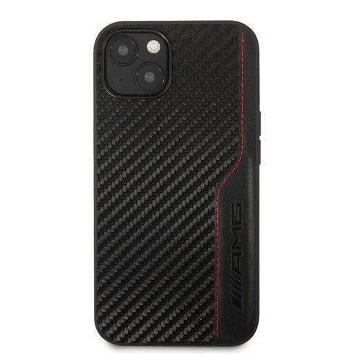 Apple iPhone 14 AMG karbon vzorovaný silikonový zadní kryt (Černá)
