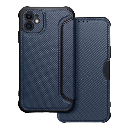 Apple iPhone 11 Razor magnetický odolný proti nárazu knížkové pouzdro (Modrá)