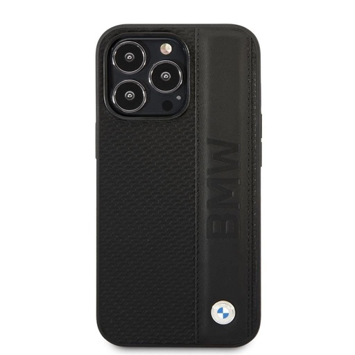 Apple iPhone 14 Pro Max BMW Signature Leather pouzdro – Big Logo (Černá) - BMHCP14X22RDPK