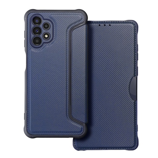 Samsung Galaxy A13 4G Razor magnetický odolný proti nárazu knížkové pouzdro (Modrá)