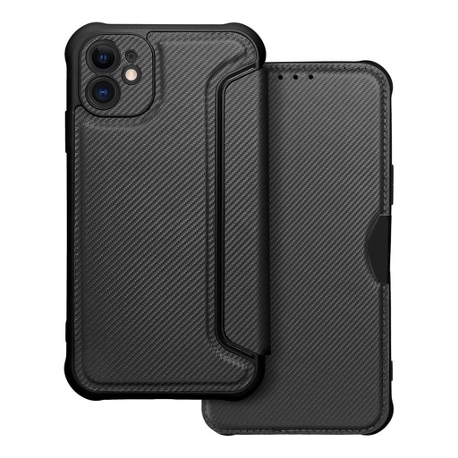Apple iPhone 11 Razor magnetický odolný proti nárazu knížkové pouzdro (Černá)