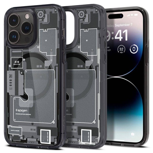 Apple iPhone 14 Pro Spigen Ultra hybrid mag magsafe zadní kryt (Šedá)