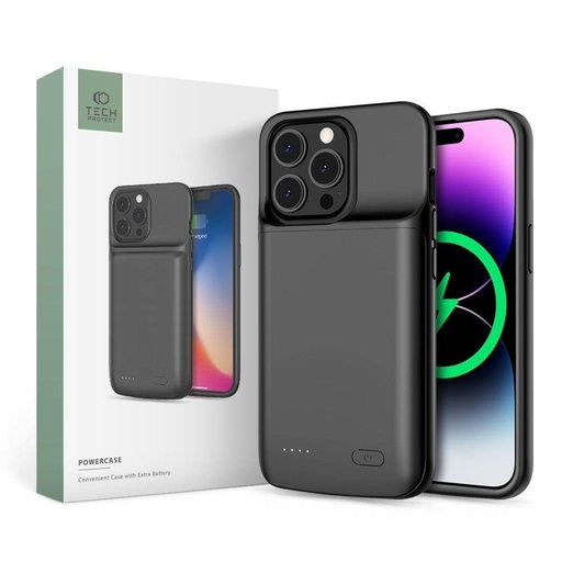 Apple iPhone 14 /14 Pro Tech protect powercase power bank zadní kryt (Černá)