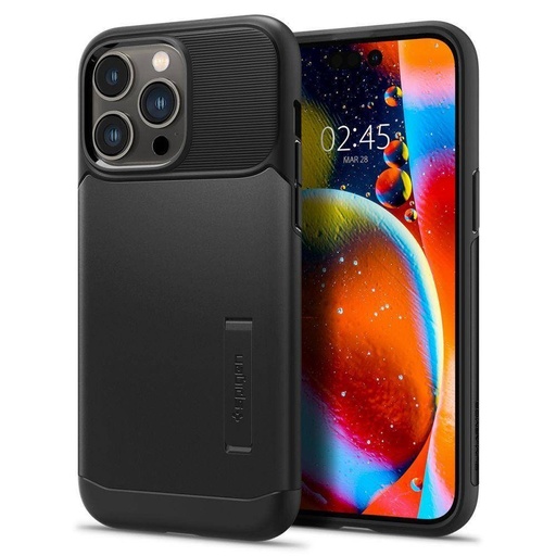 Apple iPhone 14 Pro Spigen slim armor odolný proti nárazu zadní kryt (Černá)