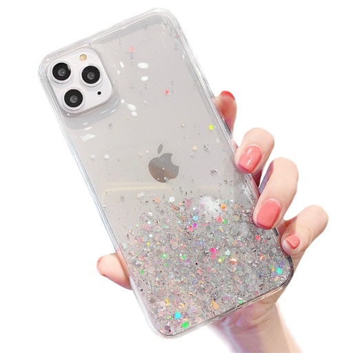 Apple iPhone 14 Plus glue glitter zadní kryt (Průhledný)