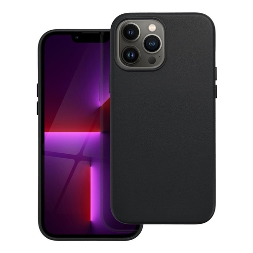 Apple iPhone 13 Pro Max Leather Mag magsafe zadní kryt (Černá)