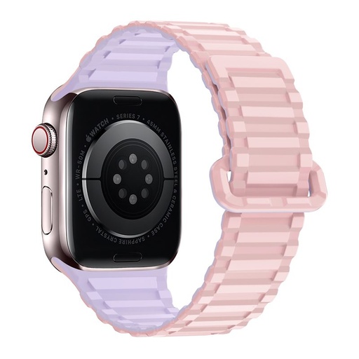 Apple Watch 38 / 40 / 41 mm Hoco WA06 flexibilní magnetický silikonový řemínek fialová