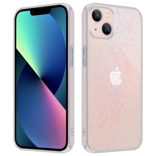 Xiaomi Redmi A1 / Redmi A2 lesklý srdce vzorovaný silikonový zadní kryt (Průhledný)
