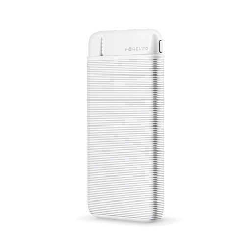 Forever TB 5000mAh s kapacitou powerbank, microUSB s kabelem bílá