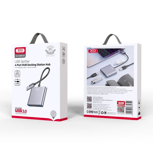 XO HUB012B 4 az 1-ben USB dokovací stanice (Tranish) – HDMI + USB portok