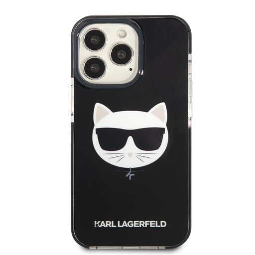 Apple iPhone 13 Pro Karl Lagerfeld TPE Choupette Head pouzdro (Černá) – KLHCP13LTPECK