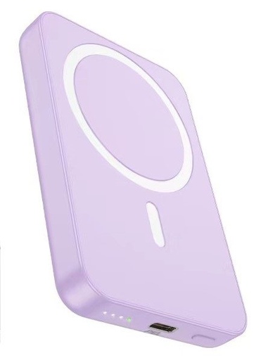 HOCO J109 5000 mAh s kapacitou powerbank, type-c s konektorem, magsafe s nabíjením (20W s výkonem) fialová