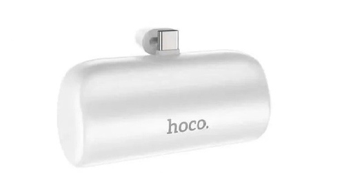 HOCO J106 5000 mAh s kapacitou kompaktní powerbank, type-c s konektorem, s opěrkou bílá