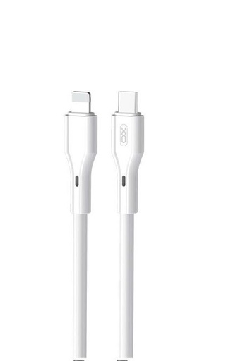 XO NBQ231A Rock Series USB-C–Lightning datový kabel (Bílá) – 27W