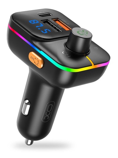 XO BCC09 FM transmitter (TF card slot +PD 25W rychlé nabíjení) černá