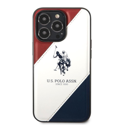 Apple iPhone 14 Pro U.S. Polo double horse zadní kryt (červená/bílá/modrá) - USHCP14LPSO3
