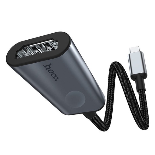 Hoco HB21 HDMI adapter, 4K 30Hz 3840*2160P, HDTV, 150mm, hliník slitina, šedá