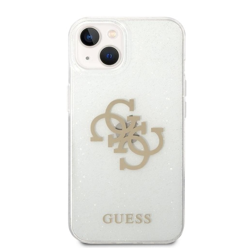 Apple iPhone 14 Guess TPU Big 4G Full Glitter pouzdro (Průhledný) – GUHCP14SPCUGL4GTR