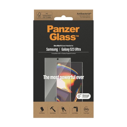 Samsung Galaxy S23 Ultra PanzerGlass ultra wide fit prémiový tvrzené sklo průhledný