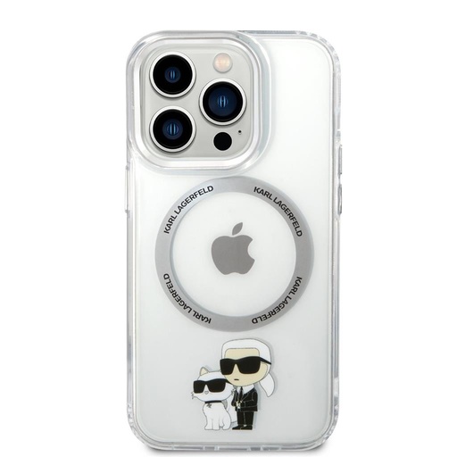 Apple iPhone 13 Pro Karl Lagerfeld MagSafe Compatible IML Karl and Choupette NFT pouzdro (Průhledný) – KLHMP13LHNKCIT