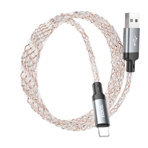Hoco U112 data/nabíječka kabel USB-A-lightning šedá