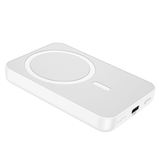 Hoco J109 5000 mAh s kapacitou powerbank, type-c s konektorem, magsafe s nabíjením (20W s výkonem) bílá