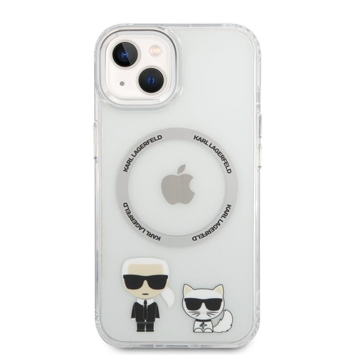 Apple iPhone 14 Plus Karl Lagerfeld MagSafe Compatible Karl and Choupette pouzdro (Průhledný) – KLHMP14MHKCT