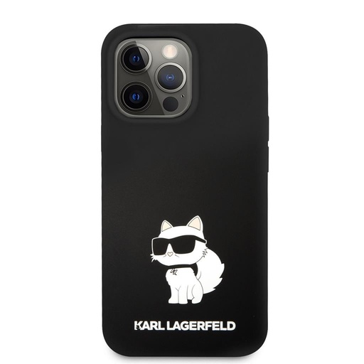 Apple iPhone 13 Pro Karl Lagerfeld Liquid Silicone Choupette NFT pouzdro (Černá) – KLHCP13LSNCHBCK