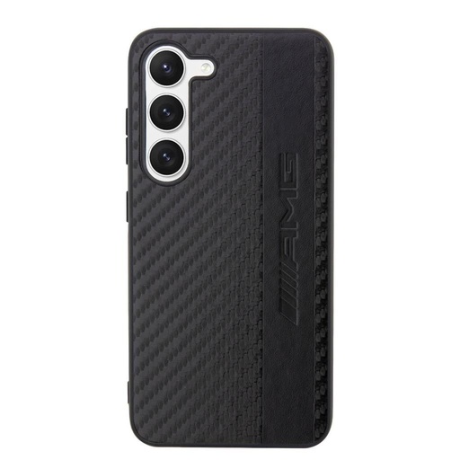 Samsung Galaxy S23 Plus AMG karbon stripe vzorovaný silikonový zadní kryt AMHCS23MBLSCA (Černá)