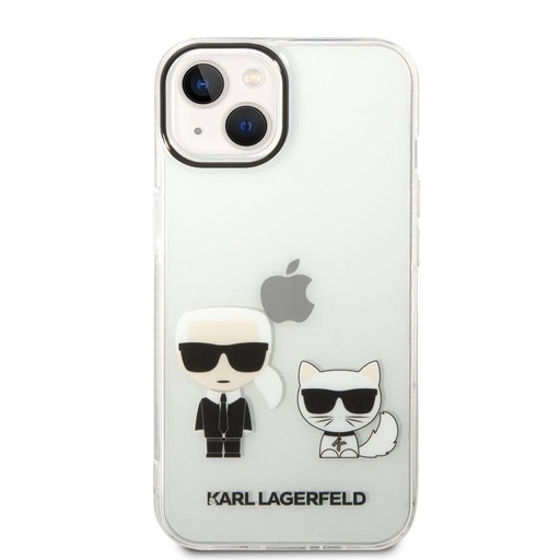 Apple iPhone 14 Plus Karl Lagerfeld PC/TPU Ikonický Karl and Choupette pouzdro (Průhledný) – KLHCP14MCKTR