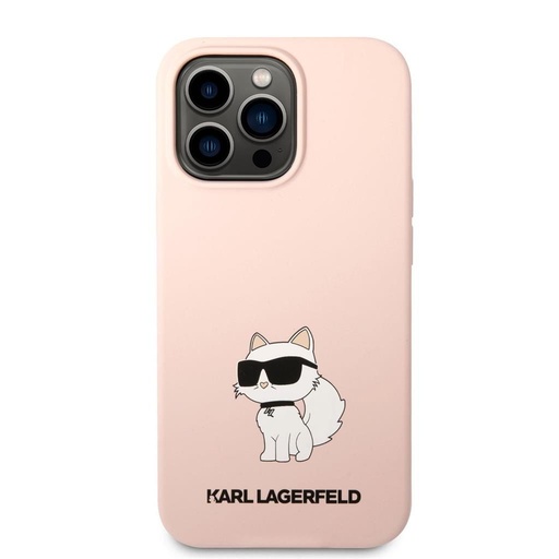 Apple iPhone 13 Pro Karl Lagerfeld Liquid Silicone Choupette NFT pouzdro (Růžová) – KLHCP13LSNCHBCP
