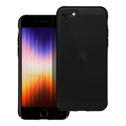 Apple iPhone 7 / iPhone 8 / iPhone 8 / iPhone SE 2020 / iPhone SE 2022 Breezy děrovaný plast zadní kryt (Černá)