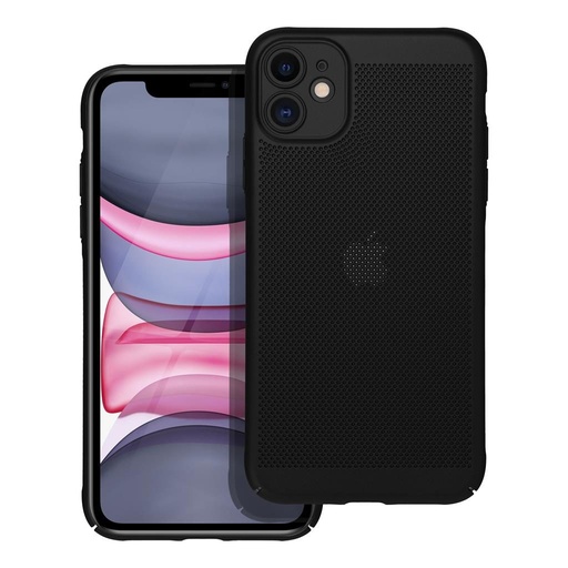 Apple iPhone 11 Breezy děrovaný plast zadní kryt (Černá)