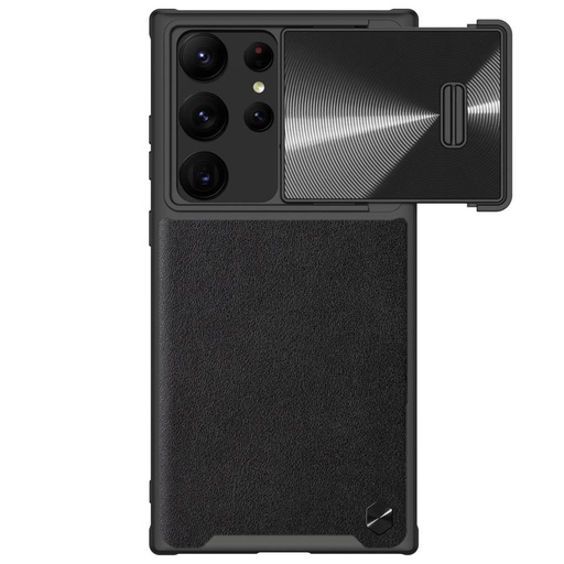 Samsung Galaxy S22 Ultra Nillkin camshield leather zadní kryt (Černá)