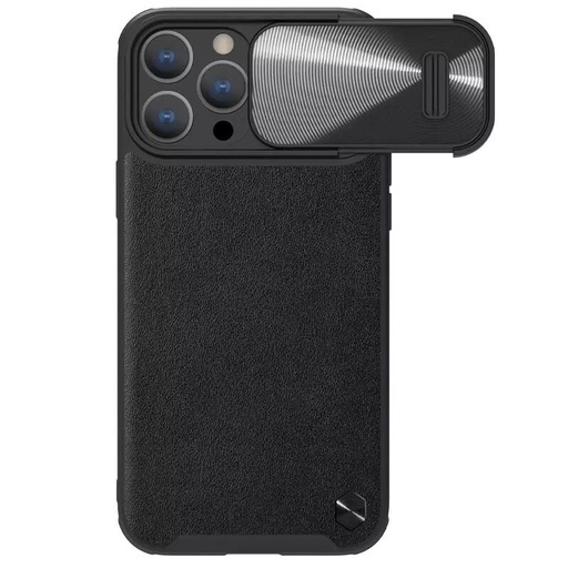 Apple iPhone 14 Pro Max Nillkin CamShield Leather S MagSafe zadní kryt (Černá)