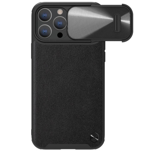 Apple iPhone 14 Pro Nillkin CamShield Leather S MagSafe zadní kryt (Černá)