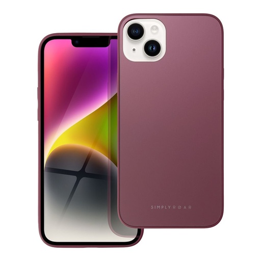 Apple iPhone 14 Plus Roar matný sklo zadní kryt (Vínová)