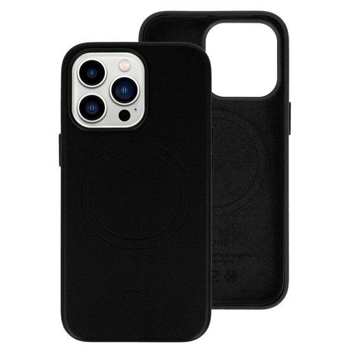 Apple iPhone 13 Pro magsafe leather zadní kryt (Černá)