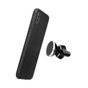 Xiaomi Redmi Note 12 5G / Poco X5 5G liquid silicone mágneses autós tartó kompatibilis hátlap tok (Fekete)