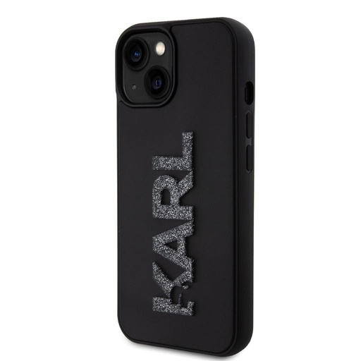 Apple iPhone 15 Karl Lagerfeld 3D Glitter Karl pouzdro (Černá) – KLHCP15S3DMBKCK