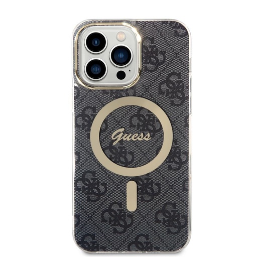 Apple iPhone 15 Pro Max Guess IML 4G MagSafe pouzdro (Černá) - GUHMP15XH4STK
