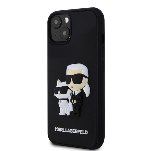 Apple iPhone 15 Karl Lagerfeld 3D Karl & Choupette pouzdro (Černá) – KLHCP15S3DRKCNK