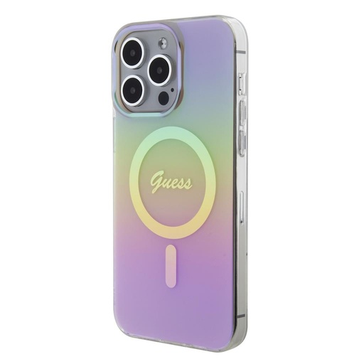 Apple iPhone 15 Pro Max Guess IML Iridescent Script MagSafe pouzdro (Růžová) - GUHMP15XHITSP