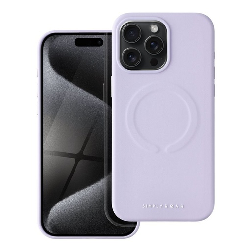 Apple iPhone 15 Pro Max Roar Leather magsafe zadní kryt (Fialová)