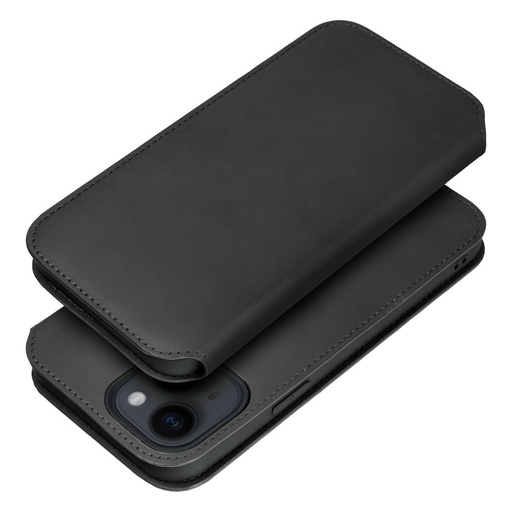 Apple iPhone 15 Pro Max Dual pocket knížkové pouzdro (Černá)