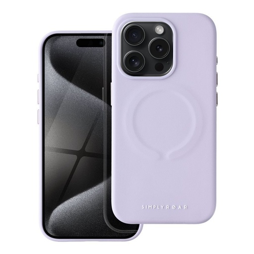 Apple iPhone 15 Pro Roar Leather magsafe zadní kryt (Fialová)